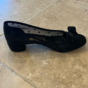Ferragamo black low-heel shoes